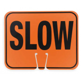 Orange/Black Slow Traffic Cone Sign