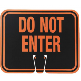 Black/Orange Do Not Enter Traffic Cone Sign