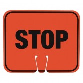 Orange/Back Stop Traffic Cone Sign